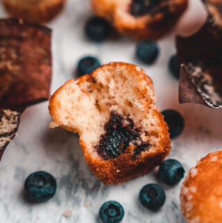 Blaubeer Muffins ohne Zucker