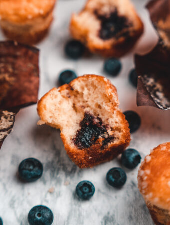 Blaubeer Muffins ohne Zucker